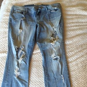 Torrid Straight Leg Ripped Jeans